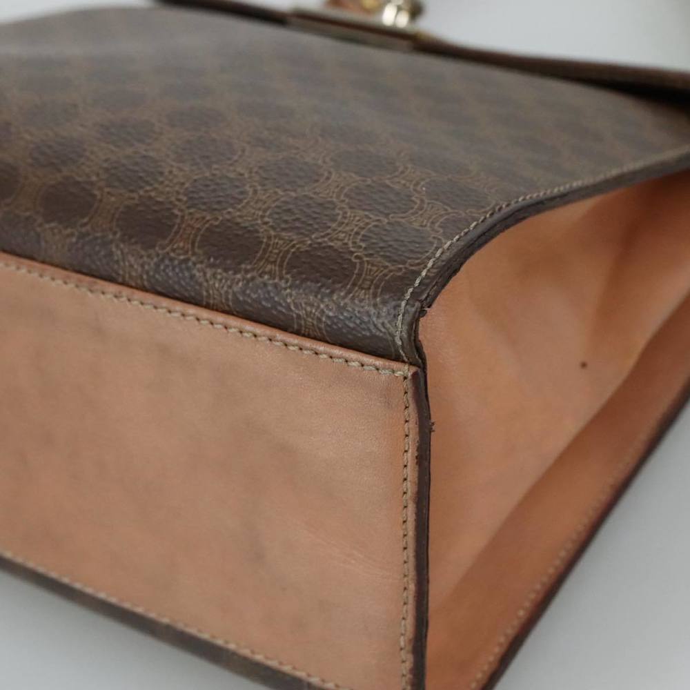 CELINE Macadam Canvas Hand Bag PVC Leather 2way Brown Auth bs21088 - Picture 9 of 16
